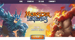 Desktop Screenshot of monsterlegendsgame.com
